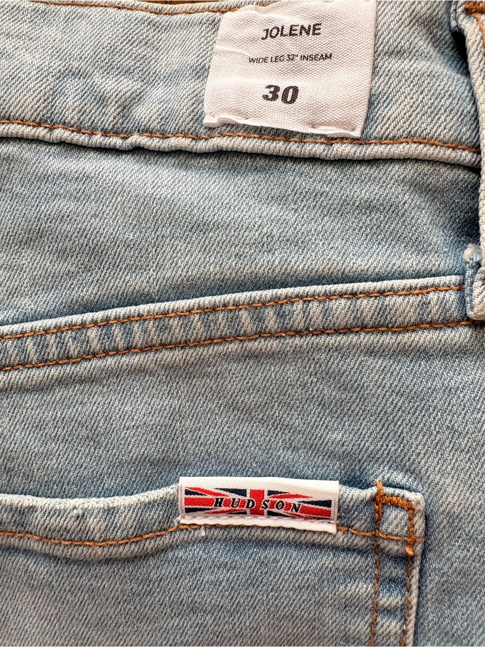 NWT Hudson Jolene Wide Leg Kate Wash Jeans Raw Hem Distressed Size 30/32 - Picture 11 of 14